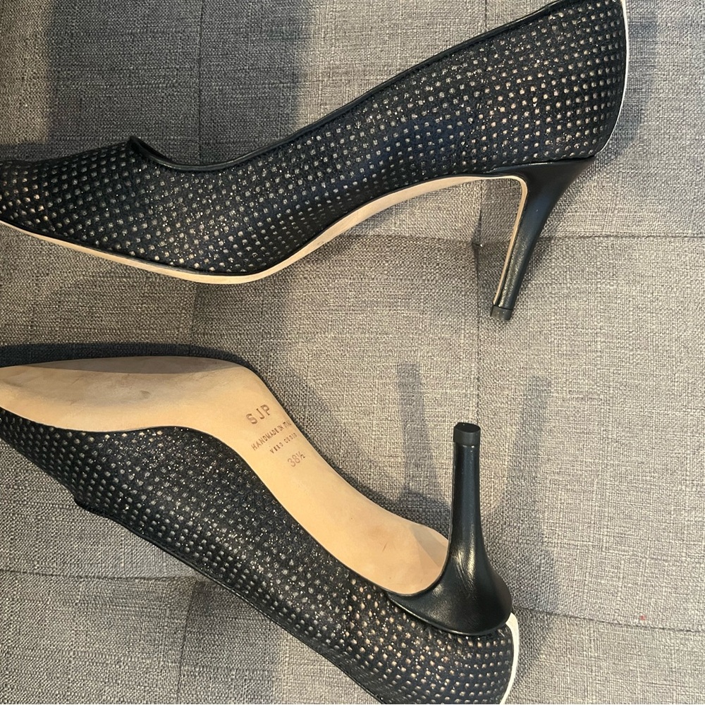 Sarah Jessica Parker SJP Black Sparkly Women's Heels - Picture 8 of 10